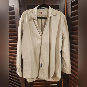 Ralph Lauren Beige Cotton Shirt with Red Logo